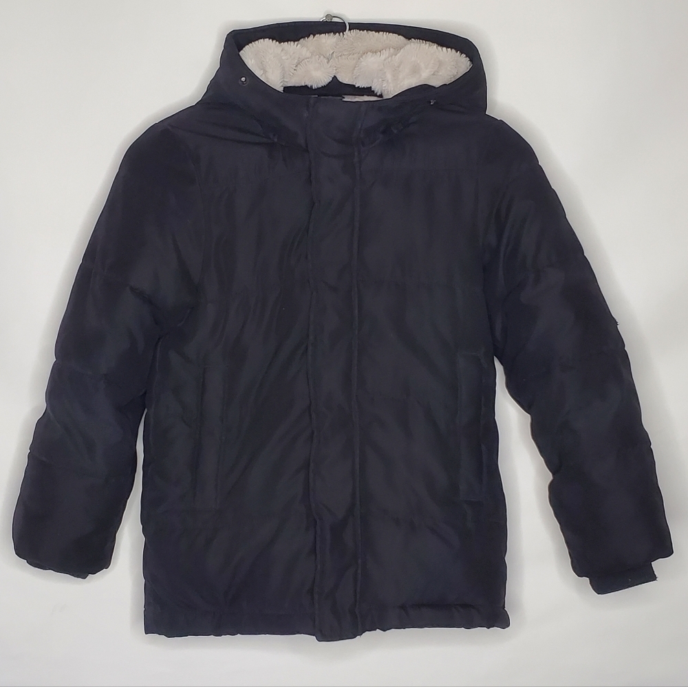 Abercrombie Kids Hooded Fleece Lined Jacket Size 7/8 Unisex Zip Up Winter Coat